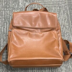 Tan Leather Backpack